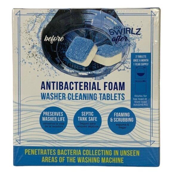 Eco-Gals Eco Swirlz Deep Washer Cleaning Tablets 24 Ct Box Eco-Friendly NEW - Picture 3 of 5